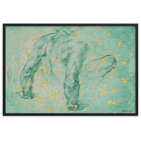 Michelangelo Male Figure in Green Framed Poster Art Prints
