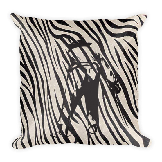 Black-and-white zebra-print Manet throw pillow