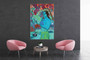 Paul  Gauguin Blue Woman Holding a Fruit Oil on Canvas by Neoclassical Pop Art