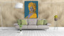 Jacques-Louis David Countess in Yellow Blue Print on Canvas by Neoclassical Pop Art