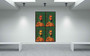 El Greco Pop Poet Portrait Orange Green Oil  on Canvas by Neoclassical Pop Art