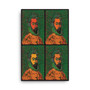 El Greco Pop Poet Portrait Orange Green Oil on Canvas