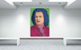 On Sale Johann Sebastian Bach Pop Art Portrait in Green Blue Bordo Oil on Canvas by Neoclassical Pop Art 