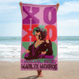 purplr, red , green Marilyn Monroe luxury pop art beach towel print for sale by BWM collection