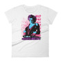 buy Blue Pink White Marilyn Monroe Hip Pop Rock Glam Casual Women's short sleeve t-shirt by Neoclassical pop art