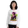 green pink Marilyn Monroe XOXO Unisex Sweatshirt by Neoclassical Pop Art 