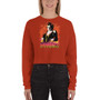 orange red Marilyn Monroe  Be Wonderful Crop Sweatshirt by neoclassical pop art