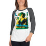 Marilyn Monroe Love Casual Sexy gray 3/4 sleeve raglan shirt by neoclassical pop art 