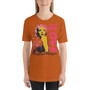 Marilyn Monroe Desire Love orange Short-Sleeve Unisex T-Shirt by Neoclassical pop art 