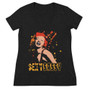 Shop online for Marilyn Monroe  orange yellow nude Sexy Sassy Women's Fashion Deep V-neck Tee by neoclassical pop art 