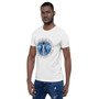 Leonardo Da Vinci Vitruvian man What You Give Is What You Take Short-Sleeve Unisex T-Shirt by Neoclassical pop art designer brand online store