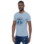 Leonardo Da Vinci Vitruvian man What You Give Is What You Take Short-Sleeve Unisex T-Shirt by Neoclassical pop art designer brand online store