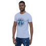Leonardo Da Vinci Vitruvian man What You Give Is What You Take Short-Sleeve Unisex T-Shirt by Neoclassical pop art designer brand online store