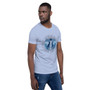 Leonardo Da Vinci Vitruvian man What You Give Is What You Take Short-Sleeve Unisex T-Shirt by Neoclassical pop art designer brand online store