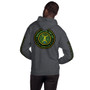 Da Vinci vitruvian man inside eye of horus Imagine cool gray Unisex Hoodie by Neoclassical pop art online pop art fashion store