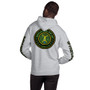 Da Vinci vitruvian man inside eye of horus Imagine Unisex Hoodie by Neoclassical pop art online pop art fashion store logo on the back
