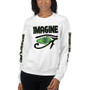 Designer Da Vinci Imagine green black Eye of Ra Unisex Sweatshirt by Neoclassical Pop Art online store