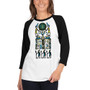 on sale Leonardo Da Vinci eye of Ra hieroglyph composition trendy 3/4 sleeve raglan shirt by Neoclassical Pop A