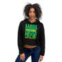 on sale sexy light green Spiritual Karma Crop Hoodie Neoclassical Pop Art 