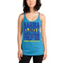 on sale blue Spiritual Good Karma Women's Racerback Tank by neoclassical pop art 