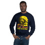 on sale Leonard Da Vinci Free Your Mind Yellow Skull Unisex sweatshirt by neoclassical pop art online fashion brand 