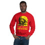 on sale Leonard Da Vinci Free Your Mind Yellow Skull Unisex sweatshirt by neoclassical pop art online fashion brand 