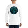 Da Vinci Power Comes From Understanding  skull art Men’s Long Sleeve  rock and roll Shirt by Neoclassical pop art online pop art fashion designer brand.