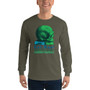 Da Vinci Power Comes From Understanding  skull art Men’s Long Sleeve  rock and roll Shirt by Neoclassical pop art online pop art fashion designer brand.