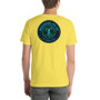 Da Vinci  Power Comes From Understanding  skull art Short-Sleeve Unisex T-Shirt by Neoclassical Pop Art