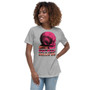 On sale Da Vinci Dream Big Pink Skull Women's Relaxed T-Shirt  by Neoclassical pop art online fashion designer brand 