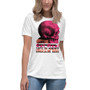 On sale Da Vinci Dream Big Pink Skull Women's Relaxed T-Shirt  by Neoclassical pop art online fashion designer brand 