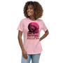 On sale Da Vinci Dream Big Pink Skull Women's Relaxed T-Shirt  by Neoclassical pop art online fashion designer brand 