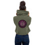 On sale Da Vinci Pink Skull Trust Love Crop Hoodie by neoclassical pop art online fashion brand 