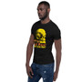 Da Vinci Get Real Yellow orange Skull Short-Sleeve Unisex T-Shirt  by Neoclassical pop art online pop art fashion brand