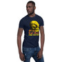 Da Vinci Get Real Yellow orange Skull Short-Sleeve Unisex T-Shirt  by Neoclassical pop art online pop art fashion brand