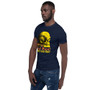 Da Vinci Get Real Yellow orange Skull Short-Sleeve Unisex T-Shirt  by Neoclassical pop art online pop art fashion brand