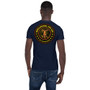 Da Vinci Get Real Yellow orange Skull Short-Sleeve Unisex T-Shirt  by Neoclassical pop art online pop art fashion brand