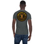 Da Vinci Get Real Yellow orange Skull Short-Sleeve Unisex T-Shirt  by Neoclassical pop art online pop art fashion brand