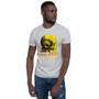 Da Vinci Get Real Yellow orange Skull Short-Sleeve Unisex T-Shirt  by Neoclassical pop art online pop art fashion brand