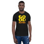 Fashion style Yellow Good Karma  black Short-Sleeve Unisex T-Shirt by neoclassical pop art fashion designer online brand