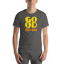 Fashion style Yellow Good Karma grey Short-Sleeve Unisex T-Shirt by neoclassical pop art fashion designer online brand