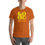 On sale fashion style Yellow Good Karma orange  Short-Sleeve Unisex T-Shirt by neoclassical pop art fashion designer online brand 