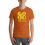 Fashion style Yellow Good Karma orange  Short-Sleeve Unisex T-Shirt by neoclassical pop art fashion designer online brand