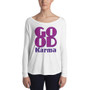 On sale Spiritual Good Karma womens clothes  Ladies' Long Sleeve Tee by Neoclassical pop art online fashion designer brand 