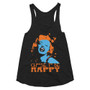 on sale Blue Orange Marilyn Monroe positive attitude Choose to Be Happy Women's Tri-Blend Racerback Tank by Neoclassical pop art 