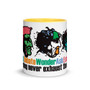 Leonardo da vinci quote 'learning never exhaust the mind' mug by Neoclassical Pop Art