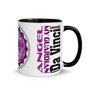 Best Leonardo da Vinci purple neoclassical pop art Coffee Mugs with leonardo da vinci quote by Neoclassical Pop Art