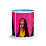 pink, orange, green, blue el greco Apostle St. James the Greater pop art kawaii mug by neoclassical pop art 