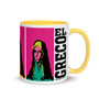 pink, orange, green, blue el greco Apostle St. James the Greater pop art best ever mug by neoclassical pop art 