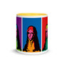 blue, pink, green, blue, orange, pink, red purple el greco Apostle St. James the Greater pop art mug